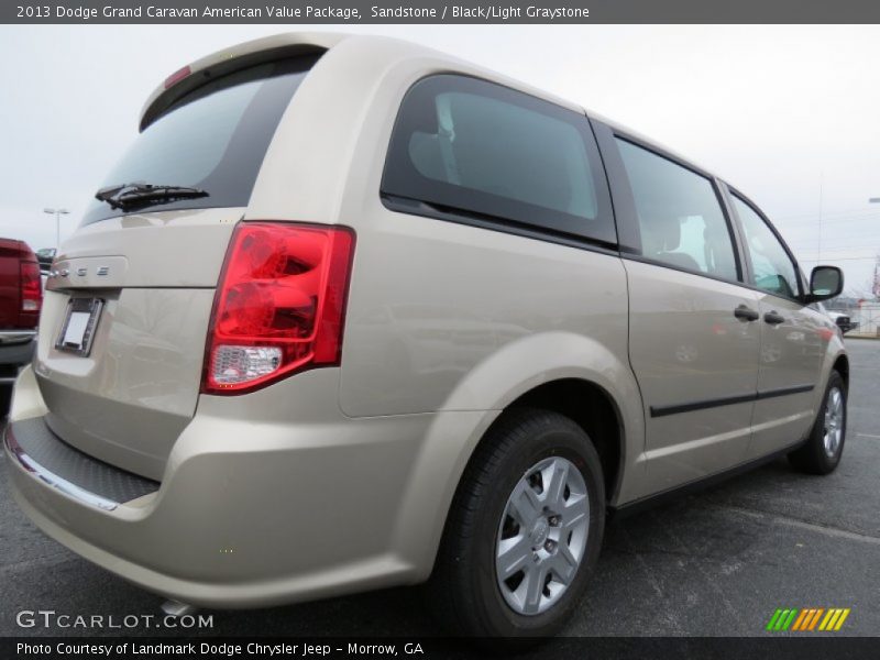 Sandstone / Black/Light Graystone 2013 Dodge Grand Caravan American Value Package