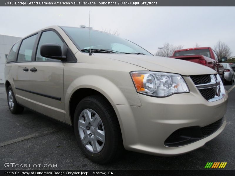 Sandstone / Black/Light Graystone 2013 Dodge Grand Caravan American Value Package