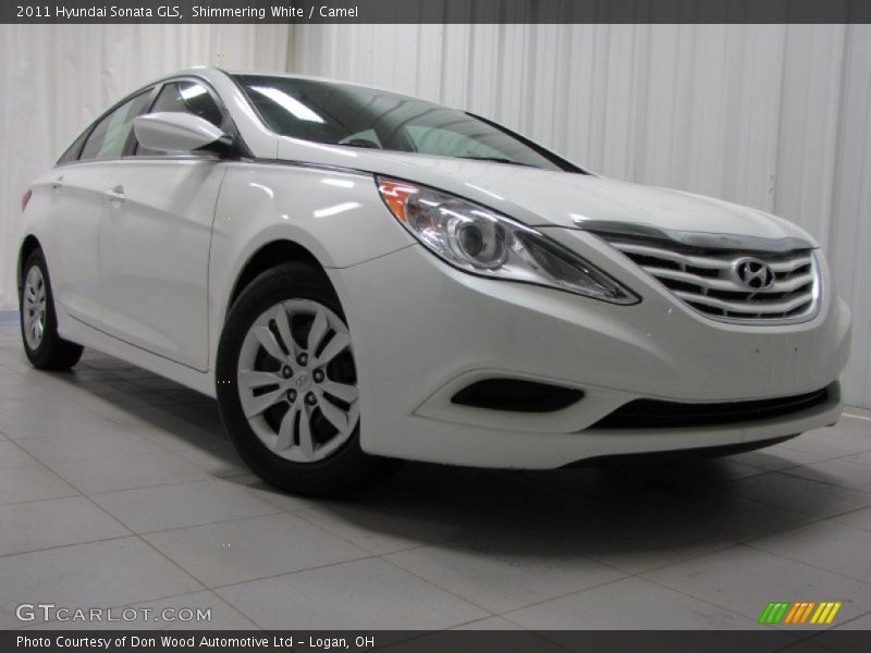 Shimmering White / Camel 2011 Hyundai Sonata GLS
