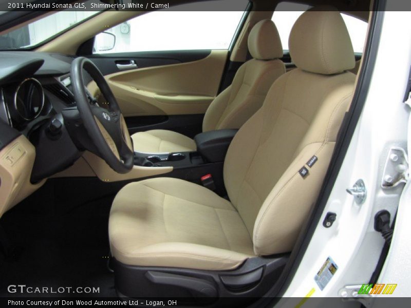 Shimmering White / Camel 2011 Hyundai Sonata GLS