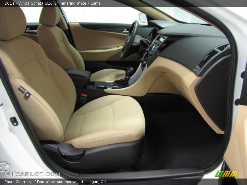 Shimmering White / Camel 2011 Hyundai Sonata GLS