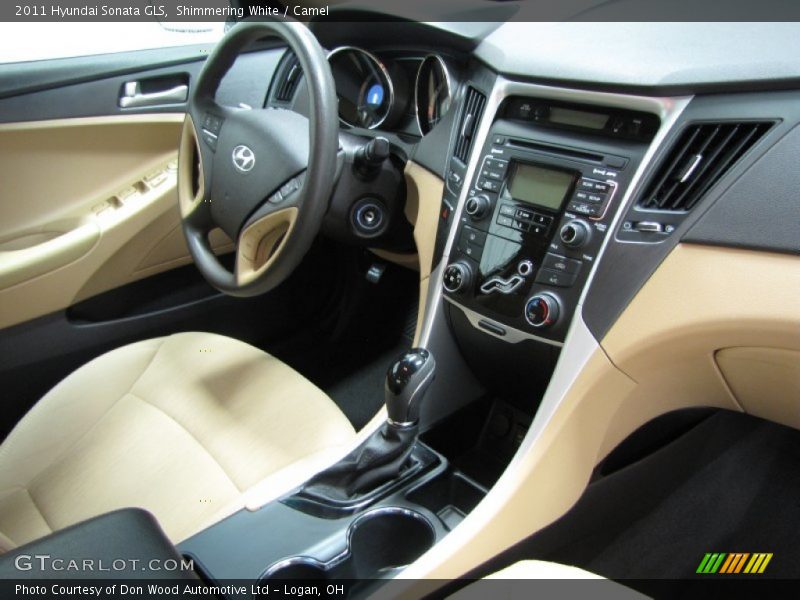Shimmering White / Camel 2011 Hyundai Sonata GLS