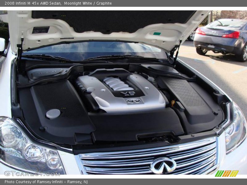 Moonlight White / Graphite 2008 Infiniti M 45x AWD Sedan