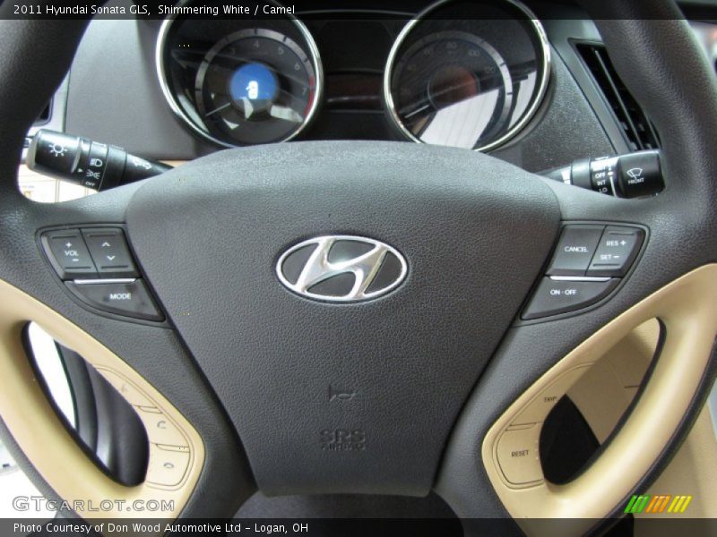 Shimmering White / Camel 2011 Hyundai Sonata GLS