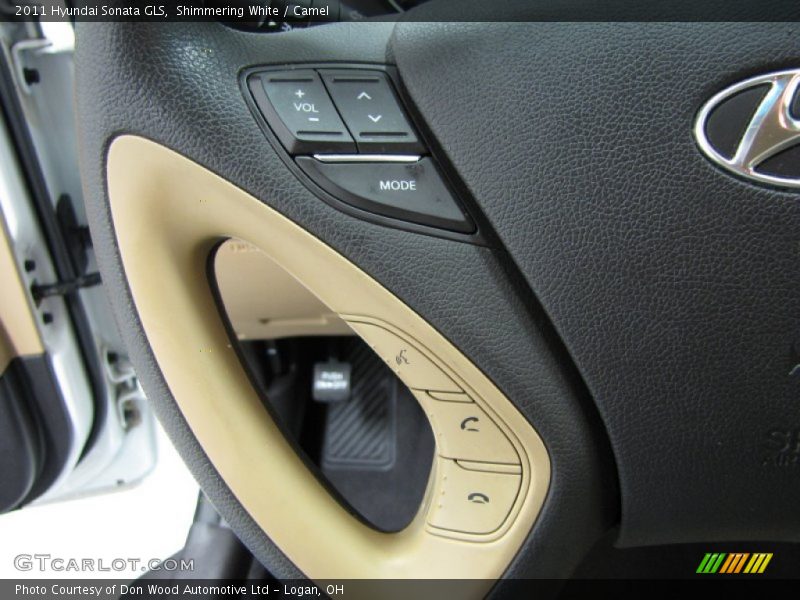 Shimmering White / Camel 2011 Hyundai Sonata GLS