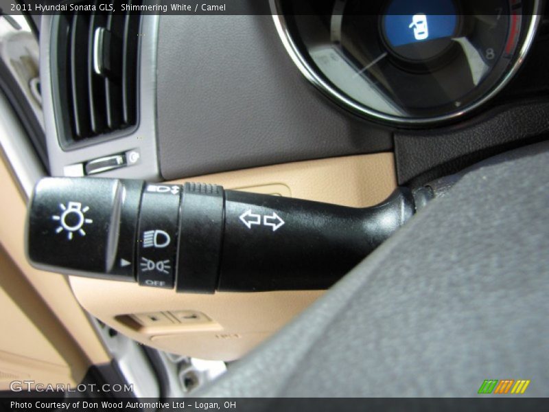Shimmering White / Camel 2011 Hyundai Sonata GLS