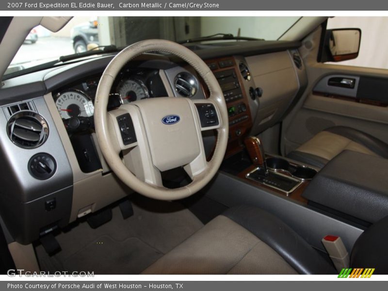 Carbon Metallic / Camel/Grey Stone 2007 Ford Expedition EL Eddie Bauer