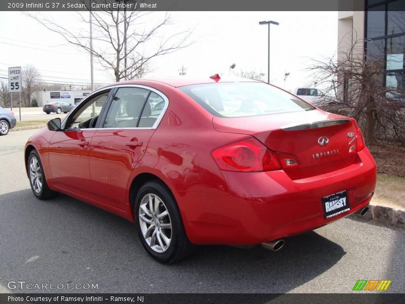 Garnet Ember / Wheat 2009 Infiniti G 37 x Sedan
