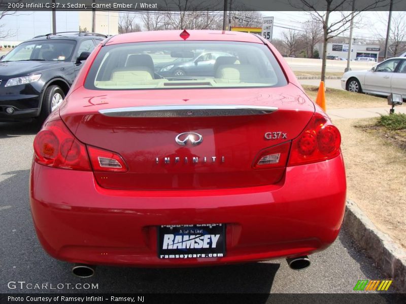 Garnet Ember / Wheat 2009 Infiniti G 37 x Sedan