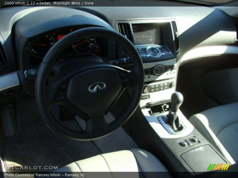 Moonlight White / Stone 2009 Infiniti G 37 x Sedan