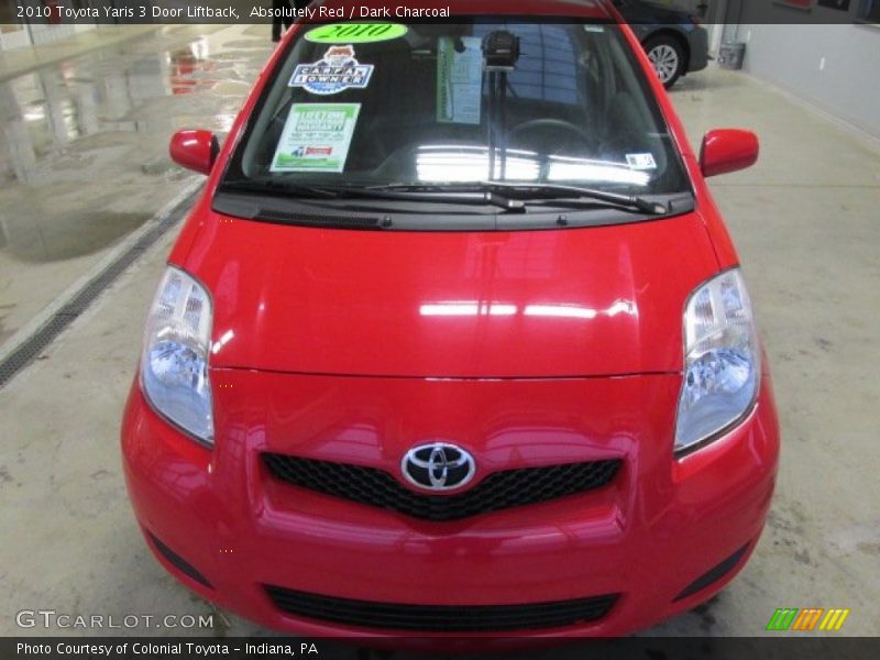 Absolutely Red / Dark Charcoal 2010 Toyota Yaris 3 Door Liftback