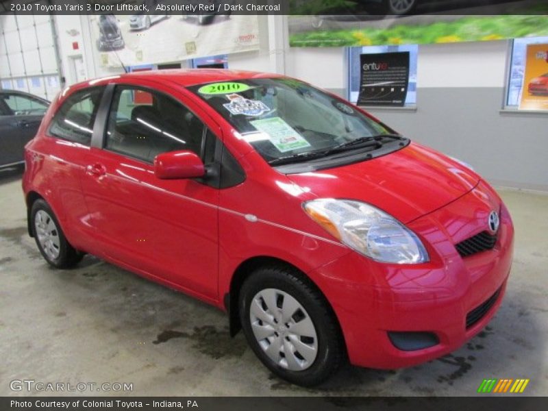 Front 3/4 View of 2010 Yaris 3 Door Liftback