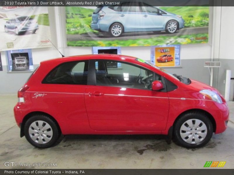 Absolutely Red / Dark Charcoal 2010 Toyota Yaris 3 Door Liftback