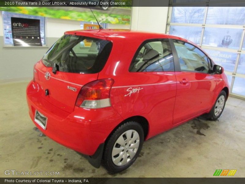 Absolutely Red / Dark Charcoal 2010 Toyota Yaris 3 Door Liftback
