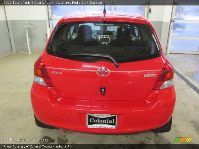 Absolutely Red / Dark Charcoal 2010 Toyota Yaris 3 Door Liftback