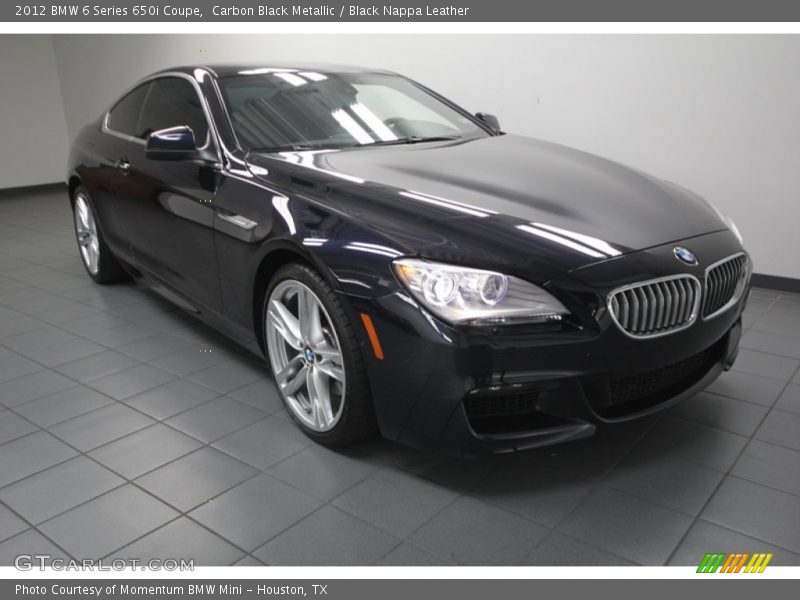 Carbon Black Metallic / Black Nappa Leather 2012 BMW 6 Series 650i Coupe
