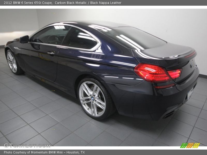 Carbon Black Metallic / Black Nappa Leather 2012 BMW 6 Series 650i Coupe