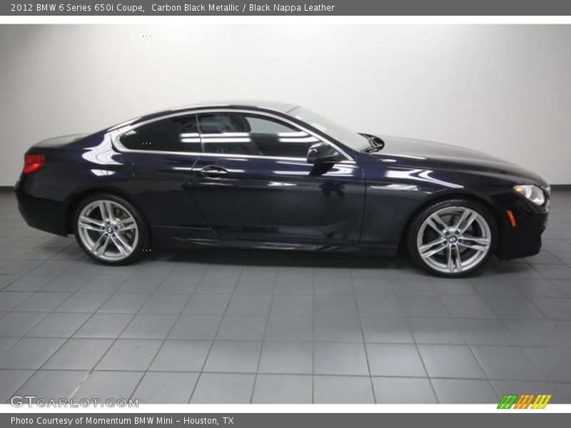 Carbon Black Metallic / Black Nappa Leather 2012 BMW 6 Series 650i Coupe