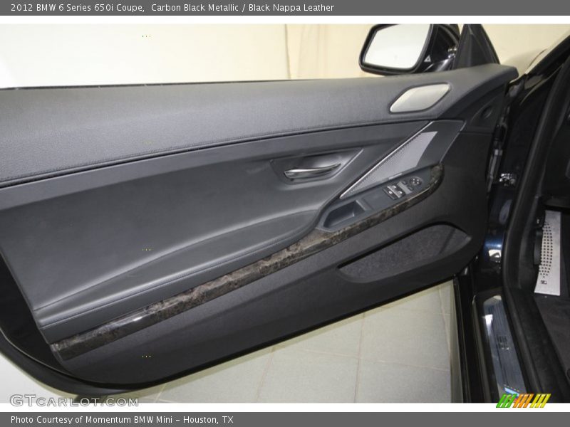 Carbon Black Metallic / Black Nappa Leather 2012 BMW 6 Series 650i Coupe