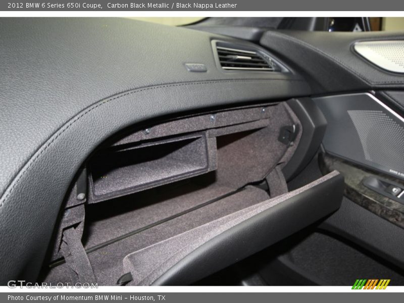 Carbon Black Metallic / Black Nappa Leather 2012 BMW 6 Series 650i Coupe