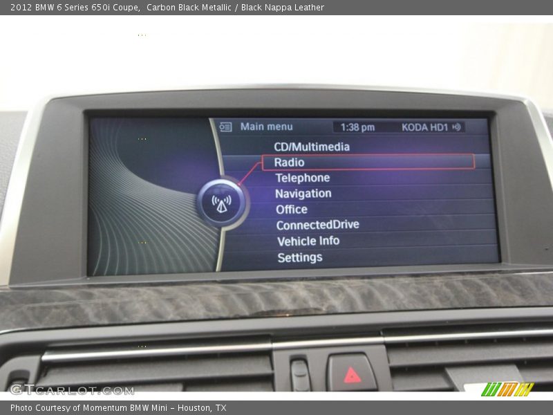 Carbon Black Metallic / Black Nappa Leather 2012 BMW 6 Series 650i Coupe