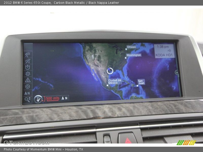 Carbon Black Metallic / Black Nappa Leather 2012 BMW 6 Series 650i Coupe