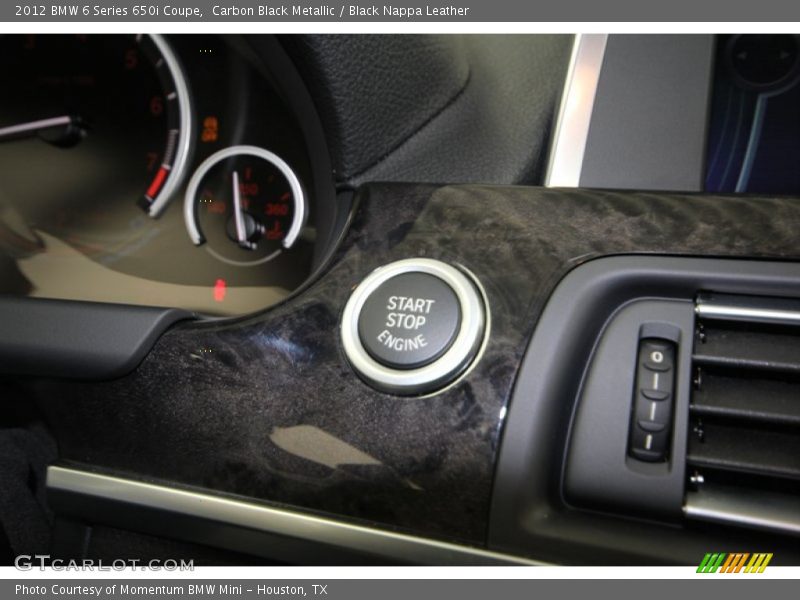 Carbon Black Metallic / Black Nappa Leather 2012 BMW 6 Series 650i Coupe