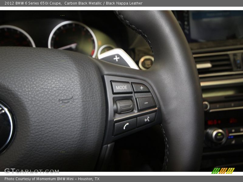 Carbon Black Metallic / Black Nappa Leather 2012 BMW 6 Series 650i Coupe