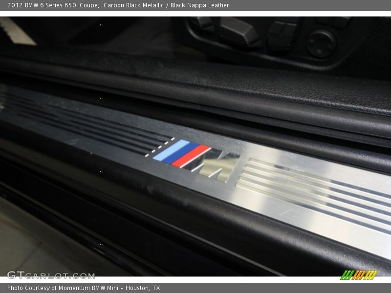 Carbon Black Metallic / Black Nappa Leather 2012 BMW 6 Series 650i Coupe