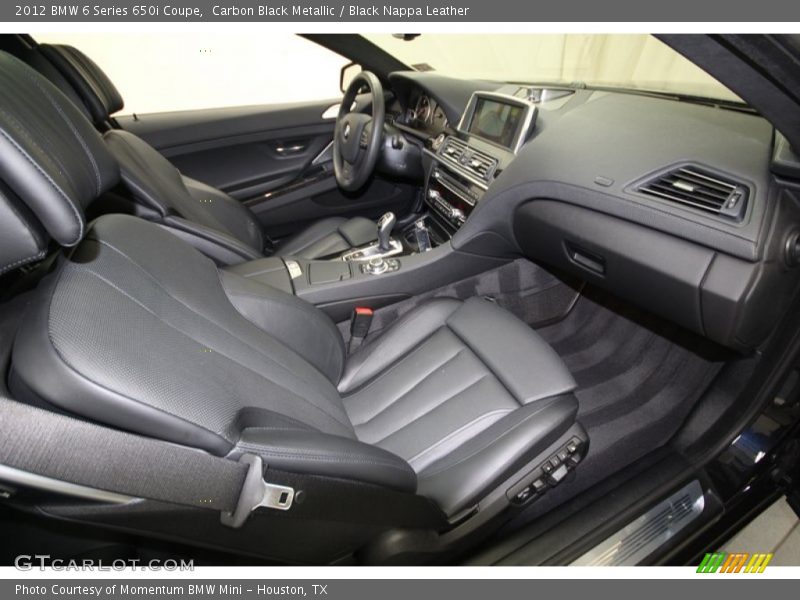 Carbon Black Metallic / Black Nappa Leather 2012 BMW 6 Series 650i Coupe