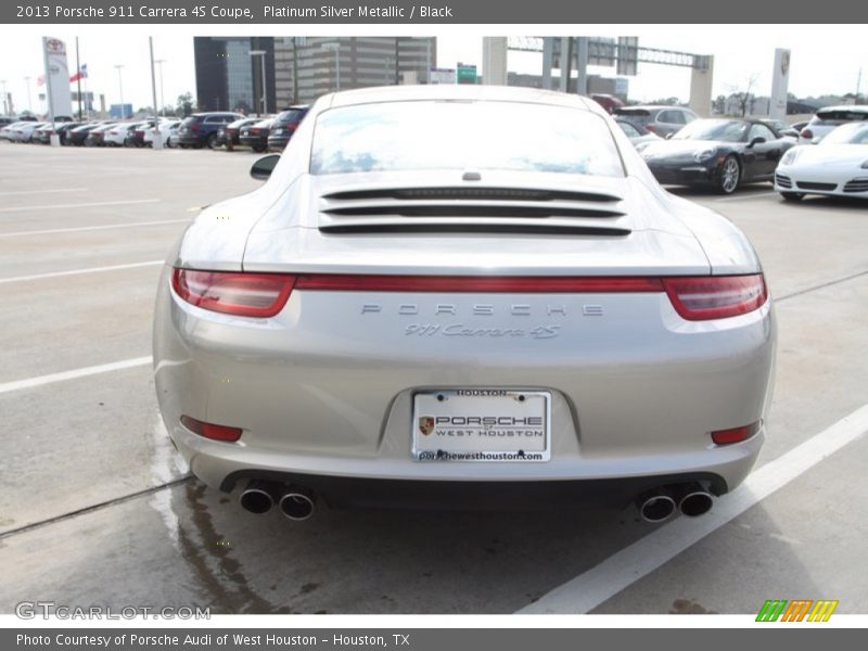 Platinum Silver Metallic / Black 2013 Porsche 911 Carrera 4S Coupe