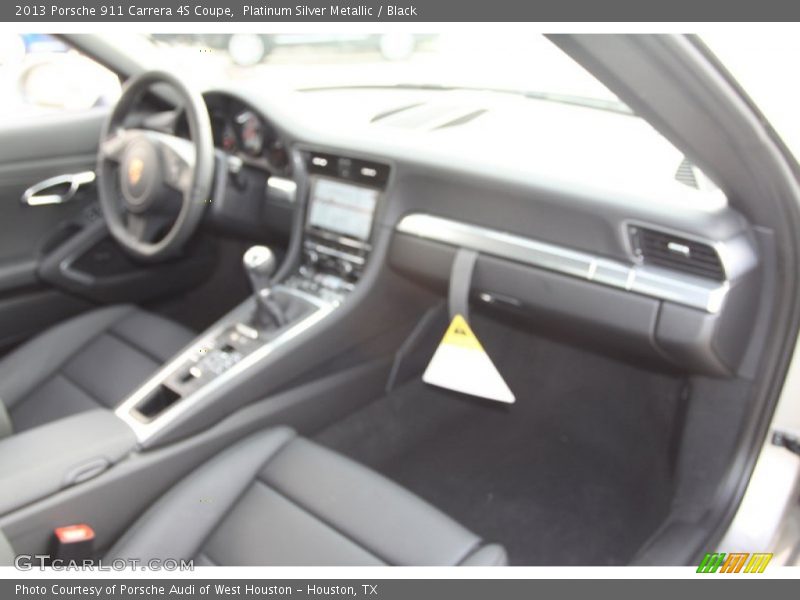 Platinum Silver Metallic / Black 2013 Porsche 911 Carrera 4S Coupe