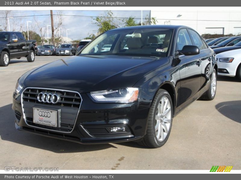 Phantom Black Pearl / Velvet Beige/Black 2013 Audi A4 2.0T Sedan