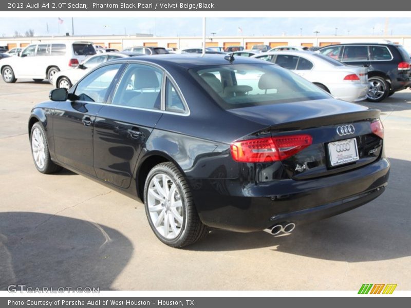 Phantom Black Pearl / Velvet Beige/Black 2013 Audi A4 2.0T Sedan