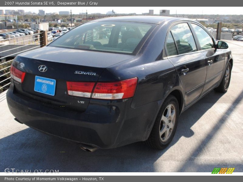 Deepwater Blue / Gray 2007 Hyundai Sonata SE V6