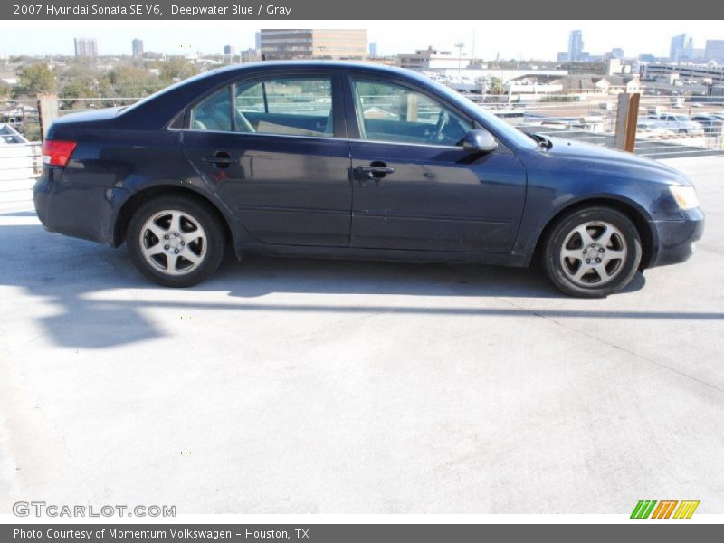 Deepwater Blue / Gray 2007 Hyundai Sonata SE V6