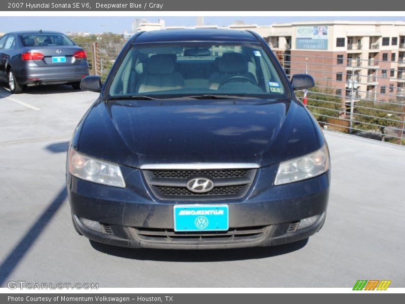 Deepwater Blue / Gray 2007 Hyundai Sonata SE V6