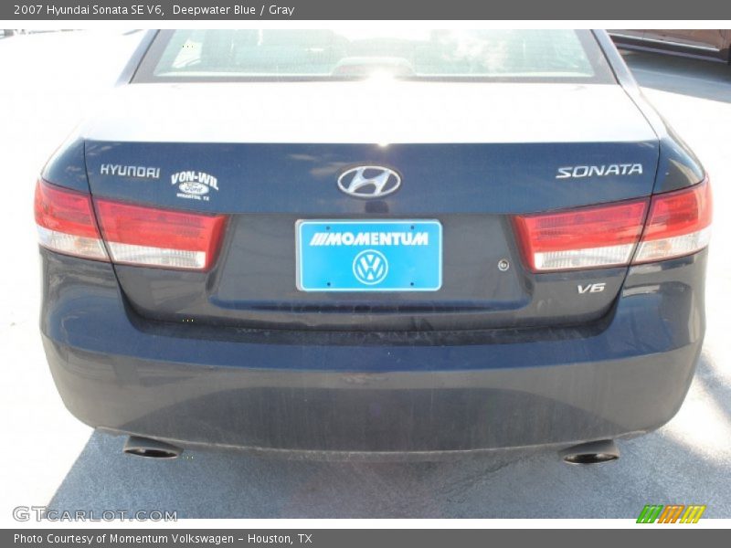 Deepwater Blue / Gray 2007 Hyundai Sonata SE V6