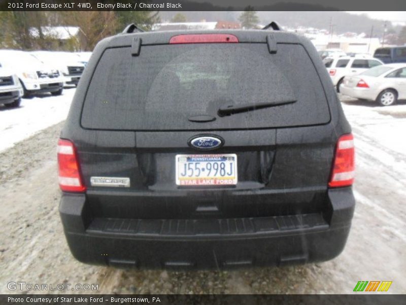 Ebony Black / Charcoal Black 2012 Ford Escape XLT 4WD