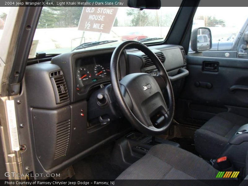 Light Khaki Metallic / Dark Slate Gray 2004 Jeep Wrangler X 4x4