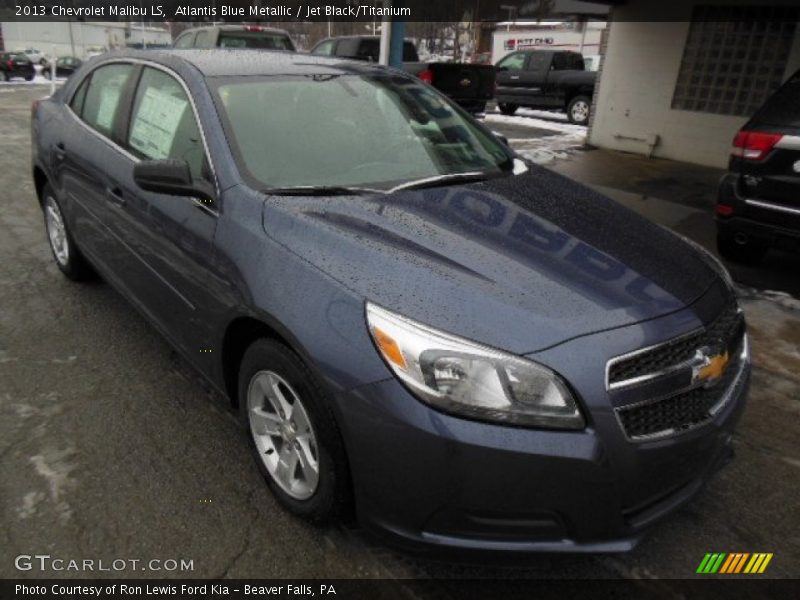 Atlantis Blue Metallic / Jet Black/Titanium 2013 Chevrolet Malibu LS