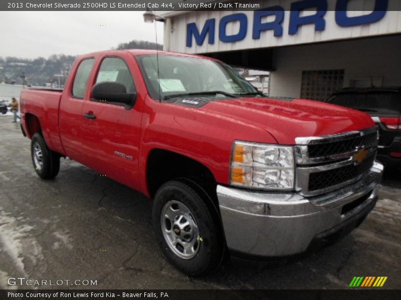Victory Red / Dark Titanium 2013 Chevrolet Silverado 2500HD LS Extended Cab 4x4