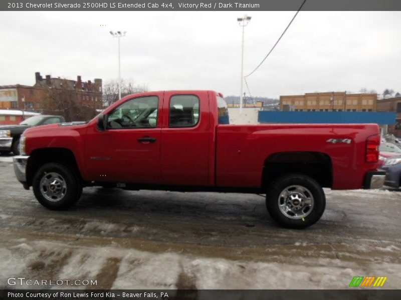 Victory Red / Dark Titanium 2013 Chevrolet Silverado 2500HD LS Extended Cab 4x4