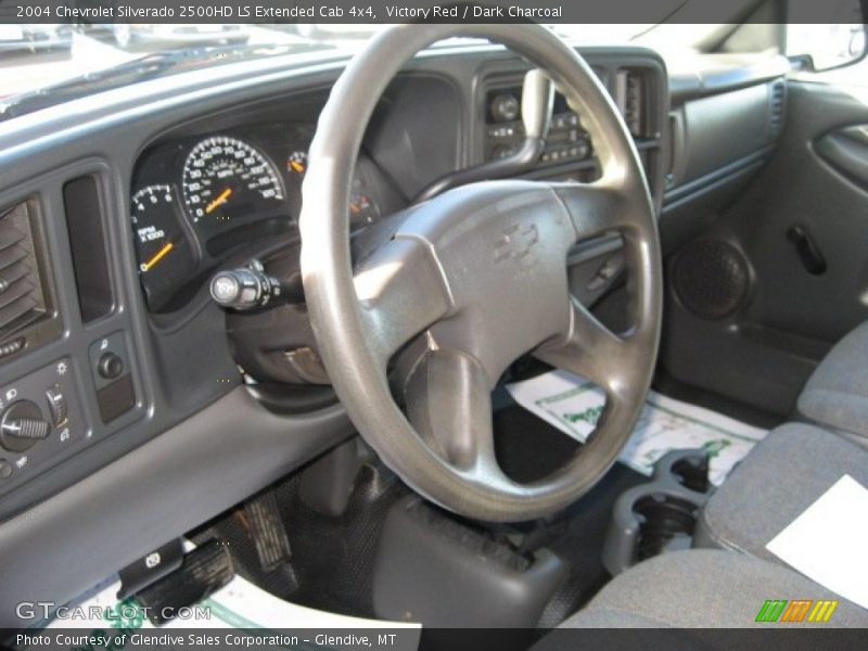 Victory Red / Dark Charcoal 2004 Chevrolet Silverado 2500HD LS Extended Cab 4x4