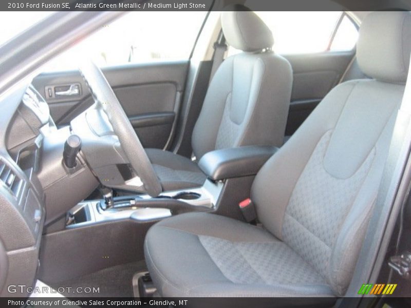 Atlantis Green Metallic / Medium Light Stone 2010 Ford Fusion SE