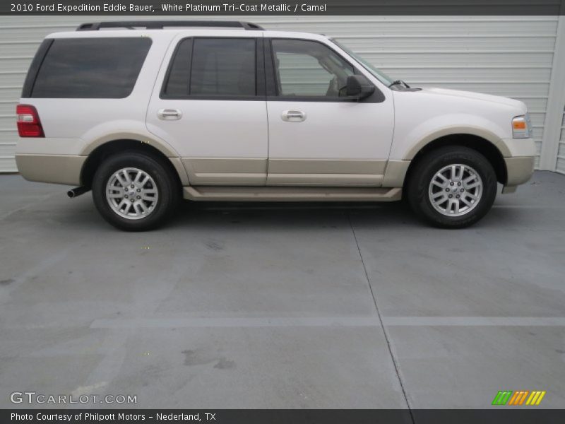 White Platinum Tri-Coat Metallic / Camel 2010 Ford Expedition Eddie Bauer
