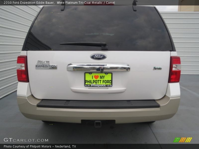 White Platinum Tri-Coat Metallic / Camel 2010 Ford Expedition Eddie Bauer