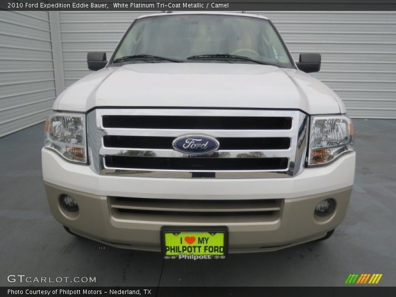 White Platinum Tri-Coat Metallic / Camel 2010 Ford Expedition Eddie Bauer