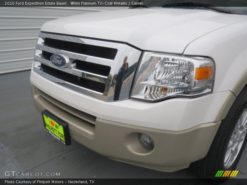 White Platinum Tri-Coat Metallic / Camel 2010 Ford Expedition Eddie Bauer