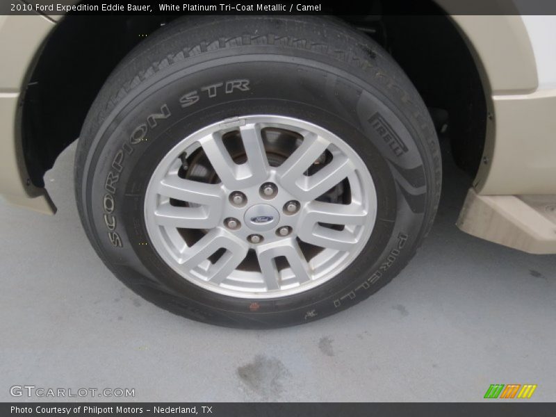 White Platinum Tri-Coat Metallic / Camel 2010 Ford Expedition Eddie Bauer